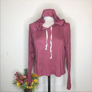 Bozzolo Pink Drawstring Hoodie Small